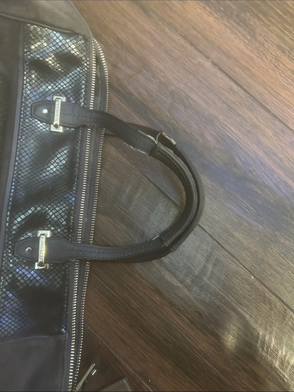 Coach Taylor Suede and Snakeskin Embossed Leather Carryall/Satchel